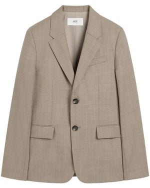 Ami Paris Wool Blazer - Brown