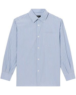 A.P.C. Sela Striped Cotton Shirt - Blue