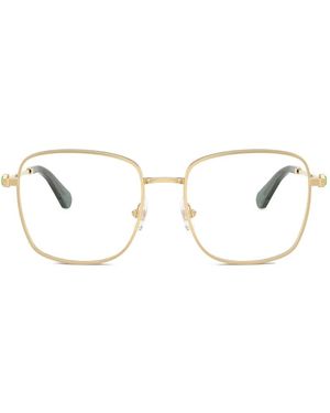 Swarovski Square-Frame Glasses - White