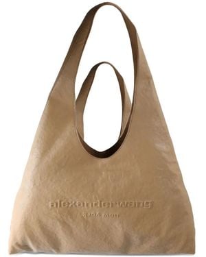 Alexander Wang Embossed-Logo Tote Bag - Natural