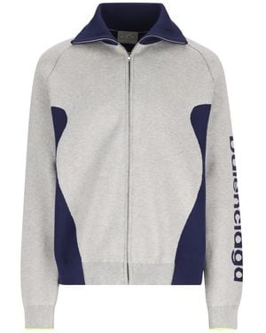 Balenciaga Jacquard-Knit Color-Block Jacket - Blue