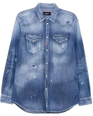 DSquared² Dan Western Hemd - Blau