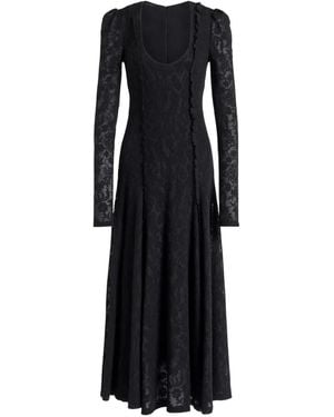 Alberta Ferretti Long-Sleeve Midi Dress - Black