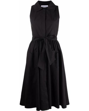 Moschino Sleeveless Belted Midi Dress - Black