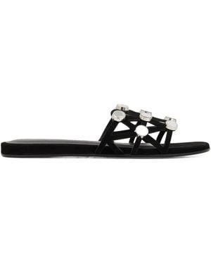 The Attico Grid Ballerina's Met Studs - Zwart