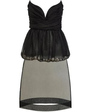 Contessa Mills Mary Strapless Peplum Top - Black
