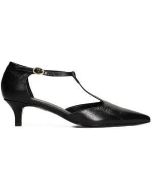 BIANCADI T-Bar Pointed-Toe Pumps - Black