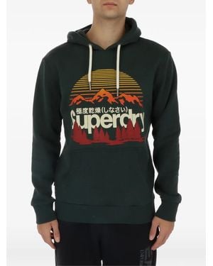 Superdry Graphic-Print Hoodie - Black