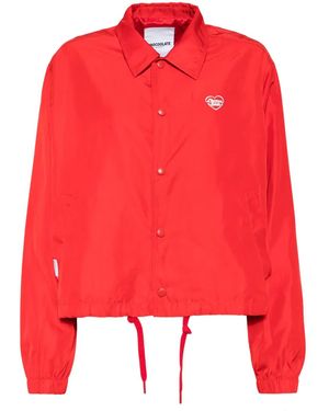 Chocoolate Logo-Print Jacket - Red