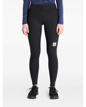 Saysky Leggings Con Applicazione Logo - Nero