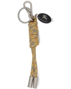 Burberry Check Charm - White