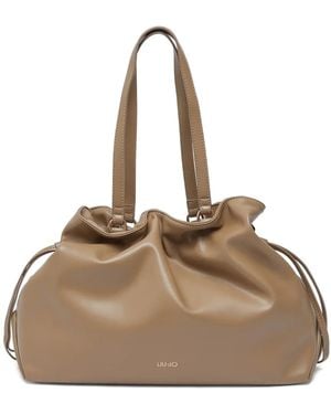Liu Jo Large Riccy Shoulder Bag - Natural