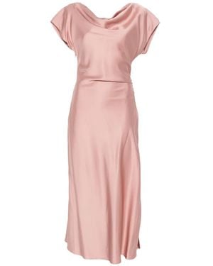 Liu Jo Long Satin Dress - Pink