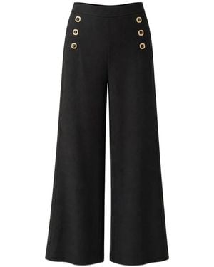 Edward Achour Paris Button-Detail Wide-Leg Trousers - Black