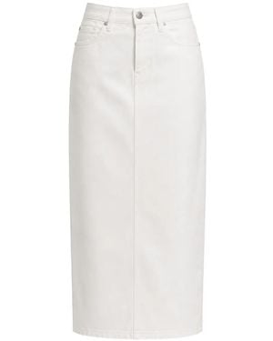 Department 5 Braid Denim Maxi Skirt - White