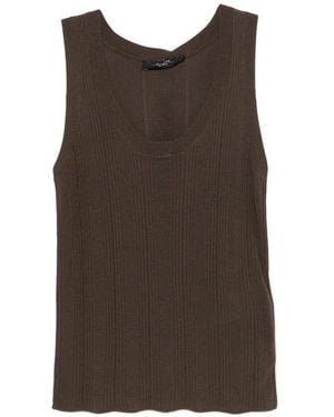 Weekend by Maxmara Ribbed Top - Brown
