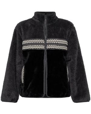 UGG Marlene Funnel-Neck Fleece Jacket - Black