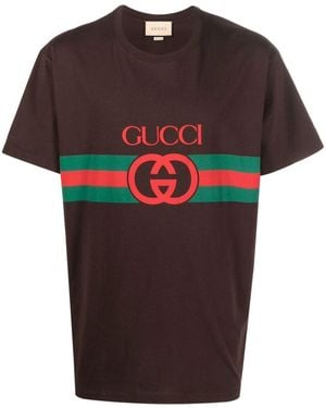 Gucci New Logo T-Shirt - Brown