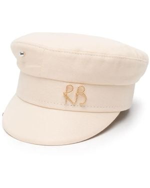 Ruslan Baginskiy Logo-Appliqué Baker Boy Cap - Natural