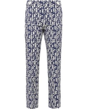 Prada Graphic Print Cropped Pants - Blue