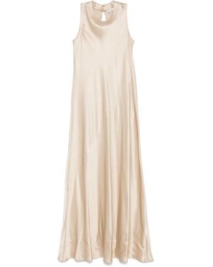 Antonelli Satin Maxi Dress - Natural