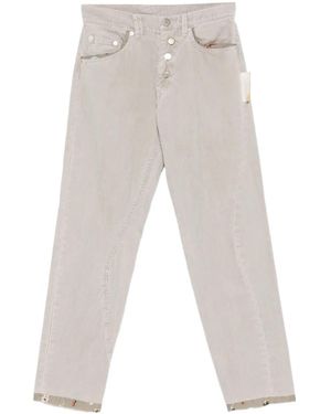 Undercover Floral-Trim Trousers - White
