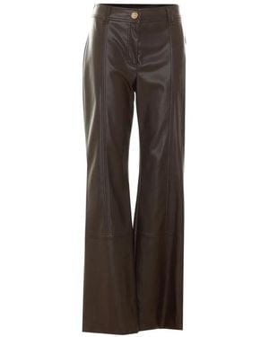 Liu Jo Coated Fabric Pants - Brown