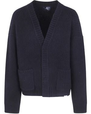 Represent Ribbed-Knit Wool Cardigan - Blue