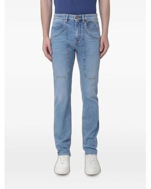 Jeckerson Jean Skinny À Patch Brodé - Blue