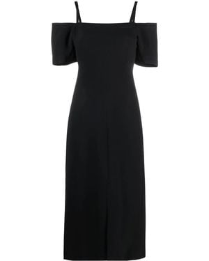 Victoria Beckham Off-Shoulder Midi Dress - Black