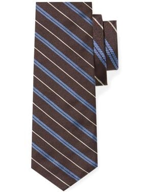 Brooks Brothers Cravate Regimental Rayée En Soie - White