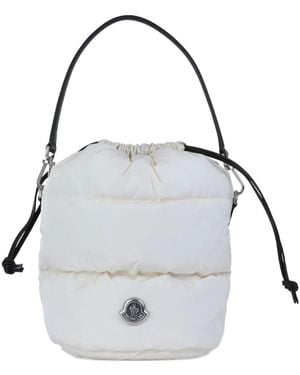 Moncler Caradoc Quilted Bucket Bag - White