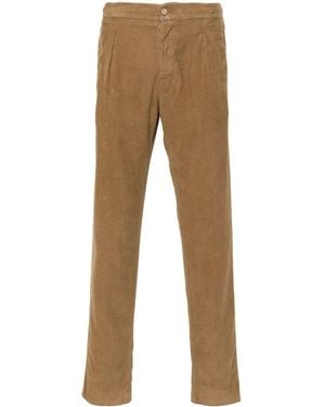 Kiton Corduroy Slim-Cut Trousers - Natural