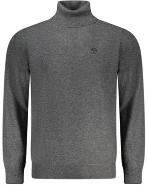 North Sails Roll-Neck Fine-Knit Sweater - Gray