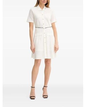 Liu Jo Collar-Detail Button-Up Mini Dress - White