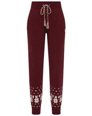 The Upside Le Ski Knit Jogger Trousers - Red