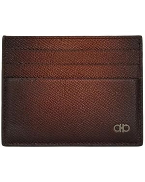 Ferragamo Portacarte Gancini - Marrone