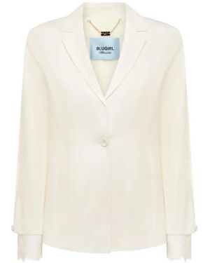 Blugirl Blumarine Lace-Trim Blazer - White