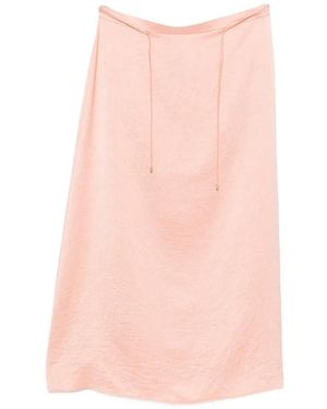 Marc Cain Drawstring-Fastening Midi Skirt - Pink