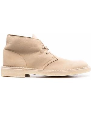 Clarks レザー アンクルブーツ - ナチュラル