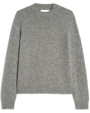Jil Sander Ribbed-Cuff Alpaca-Wool-Blend Jumper - Grey