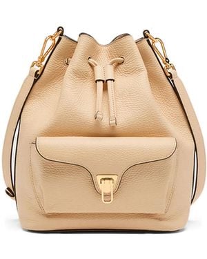 Coccinelle Medium Beat Bucket Bag - Natural