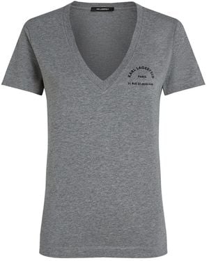 KARL LAGERFELD Rue St-Guillaume T-Shirt - Grey