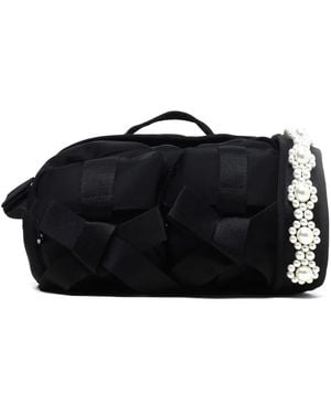 Simone Rocha Classic Bow Kuriertasche Mit Schleife - Schwarz
