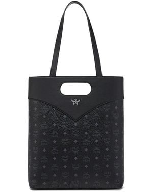 MCM Diamond ハンドバッグ L - ブラック