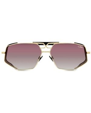 Cazal Geometric-Frame Sunglasses - Purple