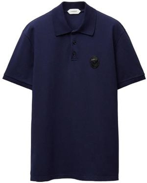 Versace Cotton Piqué Polo - Blue