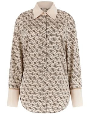 Guess All Over Logo Shirt - White
