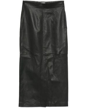 Alysi Leather Skirt - Black