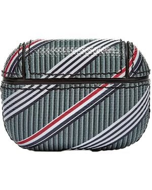 Thom Browne Stripe-pattern Airpods Case - Grey